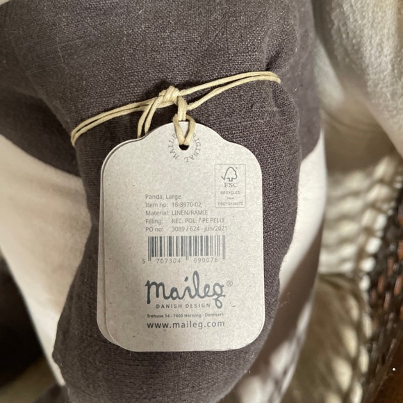 Retired NWT Maileg Panda Linen Plushes Large and Medium - Picture 2 of 4